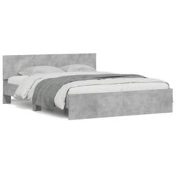 Berkfield Home Bed Frame without Mattress Concrete Grey 140x200 cm - thumbnail 1