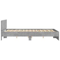 Berkfield Home Bed Frame without Mattress Concrete Grey 140x200 cm - thumbnail 6