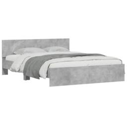 Berkfield Home Bed Frame without Mattress Concrete Grey 140x200 cm - thumbnail 3