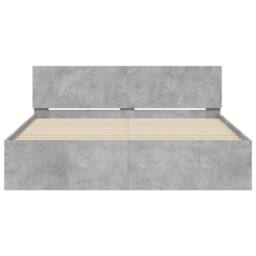 Berkfield Home Bed Frame without Mattress Concrete Grey 140x200 cm - thumbnail 5