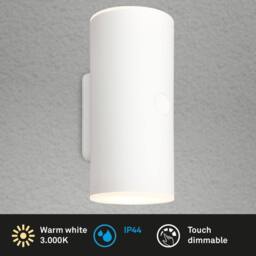 BRILONER White LED Outdoor Wall Light Rechargeable Up&Down 2×3W 700lm 3000K - thumbnail 3