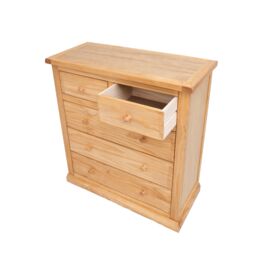 Cabinet Bits Lucca 5 Drawer Chest of Drawers Wood Knob in Light Brown - thumbnail 4