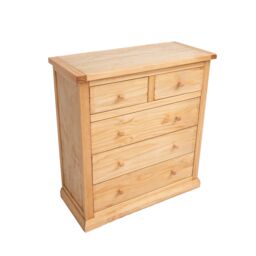 Cabinet Bits Lucca 5 Drawer Chest of Drawers Wood Knob in Light Brown - thumbnail 3