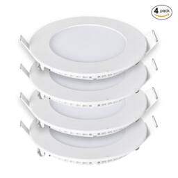 ENER-J 3W Recessed Round LED Mini Panel 85mm diameter (Hole Size 70mm), CE Driver, 90 Lm/Watt, RA 80, 4000K (Pack of 4) - thumbnail 2