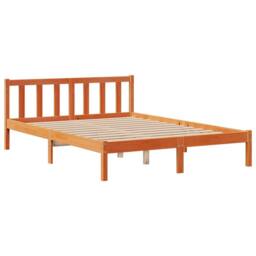 Berkfield Home Bookcase Bed without Mattress Wax Brown 160x200 cm Solid Wood Pine - thumbnail 5