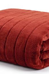 Deyongs Hockley Supersoft Fux Quilted Throw in Terracotta - Size: 150 cm x 200 cm - thumbnail 3