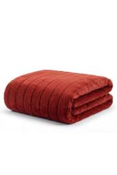 Deyongs Hockley Supersoft Fux Quilted Throw in Terracotta - Size: 150 cm x 200 cm - thumbnail 2