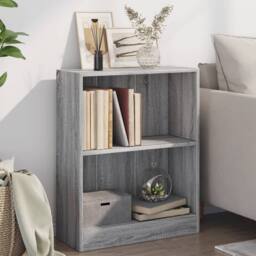 Berkfield Home Decorative Bookshelf Grey Sonoma 60x24x74.5 cm Engineered Wood - thumbnail 2