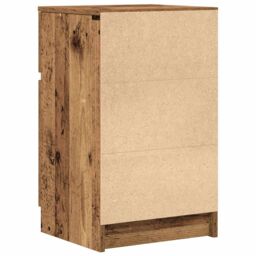 Berkfield Home Bedside Cabinets 2 pcs Old Wood 39x35x65 cm Engineered Wood - Size: 39 x 35 x 65 cm - thumbnail 9