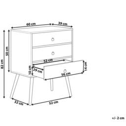 Wyld and Coco Sideboard - Dark Brown and Grey Particle Board 3 Drawers - thumbnail 3