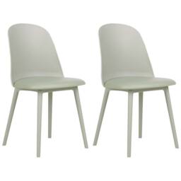 Wyld and Coco Set of 2 Light Green Padded Dining Chairs - thumbnail 2