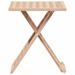 Berkfield Home Modern Coffee Table Foldable 33x33x40, 5 cm Solid Wood Walnut in Light Brown - thumbnail 5