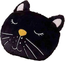 Smart Living Halloween Ghost & Magical Cat Fleece Cushions - Spooky Decor Pillows in Black - thumbnail 2