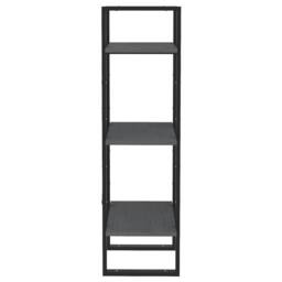 Berkfield Home Decorative 3-Tier Book Cabinet Grey 40x30x105 cm Solid Pinewood - Size: 40 x 30 x 105 cm - thumbnail 6