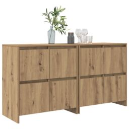 Berkfield Home Sideboard 2 pcs Artisan oak 70 x 41 x 75 cm Engineered wood in Brown - thumbnail 3