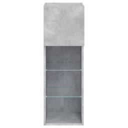 Berkfield Home TV Cabinet with LED Lights Concrete Grey 30.5x30x90 cm - thumbnail 9