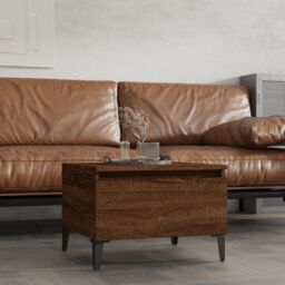 Berkfield Home Side Table Brown Oak 50x46x35 cm Engineered Wood - Size: 50 x 46 x 35 cm - thumbnail 1