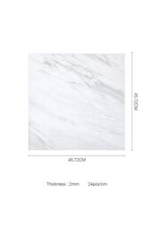 Living and Home 24Pcs Square Self Adhesive Stone Effect Floor Tiles in Off-White - thumbnail 2