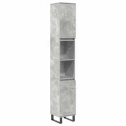 Berkfield Home Durable 3 Piece Bathroom Furniture Set Concrete Grey Engineered Wood - thumbnail 4