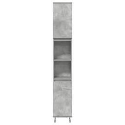Berkfield Home Durable 3 Piece Bathroom Furniture Set Concrete Grey Engineered Wood - thumbnail 5