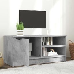 Berkfield Home TV Cabinet Concrete Grey 80x35x36.5 cm Engineered Wood - thumbnail 3