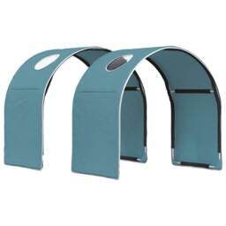 Berkfield Home Bed with Tunnel 3 pcs Artisian Oak & Light Blue in Brown - thumbnail 5