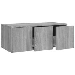Berkfield Home TV Cabinet Grey Sonoma 80x34x30 cm Engineered Wood - Size: 80 x 34 x 30 cm - thumbnail 5