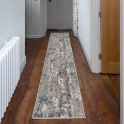 Kukoon Blue Grey Abstract Contemporary Area Rug in Stone - Size: 190 cm x 280 cm - thumbnail 4