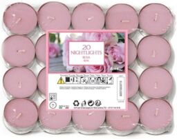 Marco Paul 20 Pack Rose Scented Candle Tealights in Baby Pink - thumbnail 1