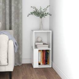 Berkfield Home Decorative Corner Cabinet White 33x33x67cm Engineered Wood - Size: 33 x 33 x 67 cm - thumbnail 1