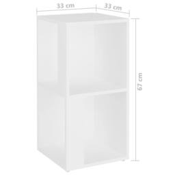 Berkfield Home Decorative Corner Cabinet White 33x33x67cm Engineered Wood - Size: 33 x 33 x 67 cm - thumbnail 7