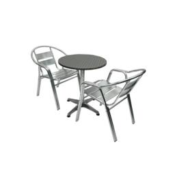 Kelvenix Garden Patio Furniture, Garden Aluminium Furniture Sets in Grey - Size: 0.6m2
