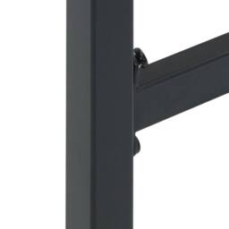 Berkfield Home 9 Piece Garden Bar Set Black Powder-coated Steel - thumbnail 7