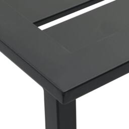 Berkfield Home 9 Piece Garden Bar Set Black Powder-coated Steel - thumbnail 8