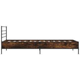 Berkfield Home Durable Bed Frame without Mattress Smoked Oak 75x190 cm Small Single in Brown - thumbnail 5