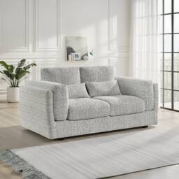 Furnishings For Less UK Bali Modern 3 + 2 Sofa Suite Chenille Fabric Grey - thumbnail 2