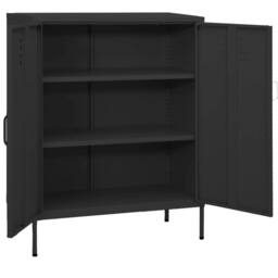 Berkfield Home Storage Cabinet Anthracite 80x35x101.5 cm Steel in Dark Grey - thumbnail 2