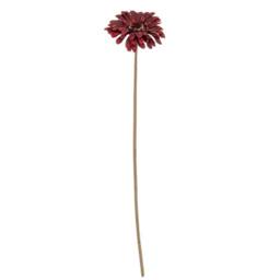 Lemon Pavilion Furniture and Decor Gerbera Stem Artificial Flower - Plastic - L11xW11xH53 cm - Burgundy