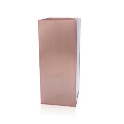 Primrose Zinc Galvanised Tall Cube Copper Patio Planter 100cm in Brown