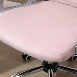 STILVORA Pink Velvet Desk Chair with Adjustable Height - thumbnail 8