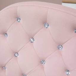 STILVORA Pink Velvet Desk Chair with Adjustable Height - thumbnail 7