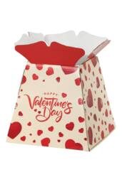 KDMD Red Heart Valentines Living Vases 30 Pack in Cream