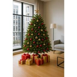 Clifton Premier Nordman Fir Xmas Tree - Low Needle Drop - 1.5 - 1.75m (5 - 6 ft) in Green