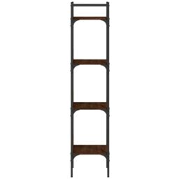 Berkfield Home Bookshelf 4-Tier Brown Oak 35x30x138.5 cm Engineered Wood - thumbnail 6