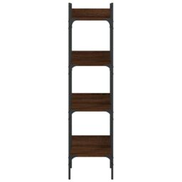 Berkfield Home Bookshelf 4-Tier Brown Oak 35x30x138.5 cm Engineered Wood - thumbnail 5