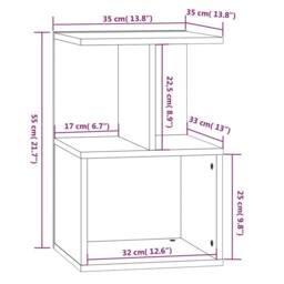 Berkfield Home Bedside Cabinet Grey Sonoma 35x35x55 cm Engineered Wood - Size: 35 x 35 x 55 cm - thumbnail 7