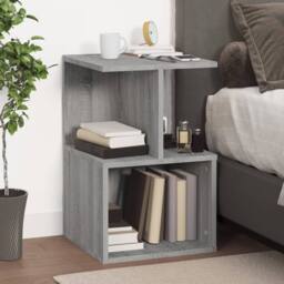 Berkfield Home Bedside Cabinet Grey Sonoma 35x35x55 cm Engineered Wood - Size: 35 x 35 x 55 cm - thumbnail 2