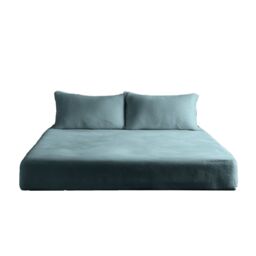 Snug City Teddy Fitted Sheet 30cm Extra Deep Soft Cuddly Soft Touch Bedding in Duck Egg Blue - Size: Single - thumbnail 2