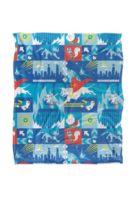 Warner Brothers Dc League Of Super Pets Officially Licensed Silky Touch Super Soft Throw Blanket 152 x 127 cm in White - image 1