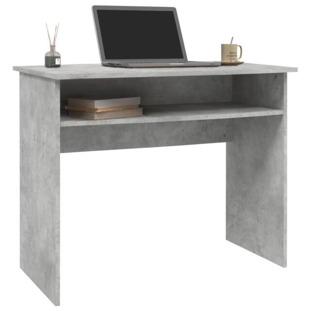 Berkfield Home Modern Desk Concrete Grey 90x50x74 cm Engineered Wood - Size: 90 x 50 x 74 cm - image 1